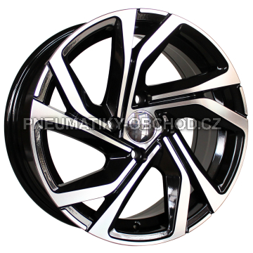 Alu kola Racing Line B5762, 17x7 4x100 ET37, černá + leštění