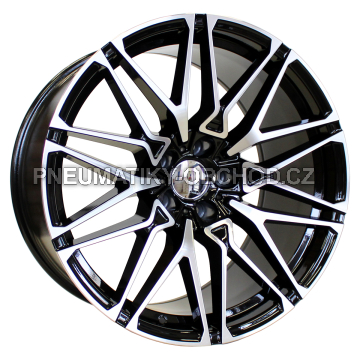 Alu kola Racing Line B5771, 21x10.5 5x112 ET43, černá + leštění (zátěžová)