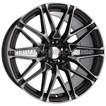 Alu kola Racing Line B5771, 22x10 5x112 ET32, černá + černé leštění (zátěžová)