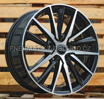 Alu kola Racing Line B5809, 17x7 5x114.3 ET45, černá + leštění