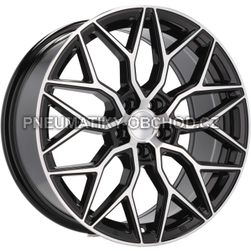 Alu kola Racing Line B5812, 17x7.5 5x114.3 ET40, černá + leštění