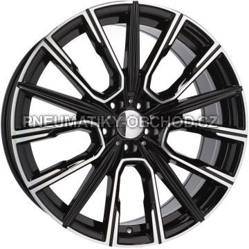 Alu kola Racing Line B5836, 19x8.5 5x112 ET25, černá + leštění