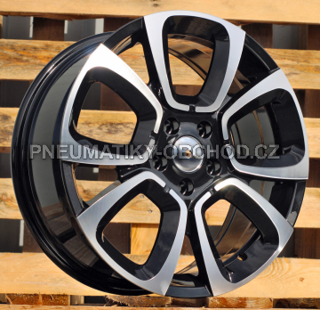 Alu kola Racing Line B5850, 16x6.5 5x108 ET47, černá + leštění