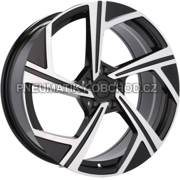 Alu kola Racing Line B5851, 17x7.5 5x112 ET45, černá + leštění