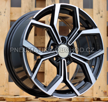 Alu kola Racing Line B5952, 16x6.5 5x100 ET45, černá + leštění