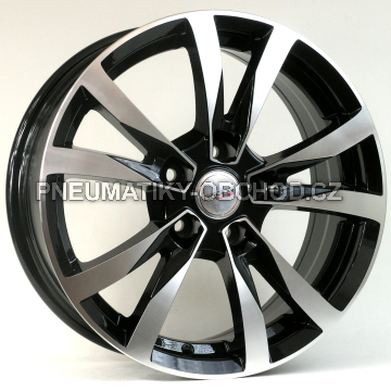 Alu kola Racing Line BK533, 16x6.5 5x108 ET42, černá + leštění