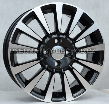 Alu kola Racing Line BK743, 15x6 4x98 ET35, černá + leštění