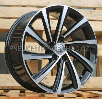 Alu kola Racing Line D2403, 18x8 5x112 ET45, černá + leštění