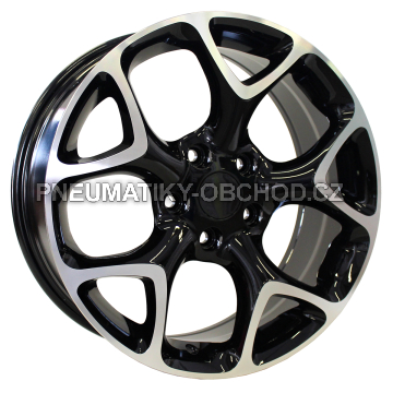 Alu kola Racing Line E236, 17x7 5x105 ET41, černá + leštění