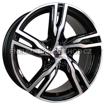 Alu kola Racing Line FE161, 18x8 5x108 ET42, černá + leštění