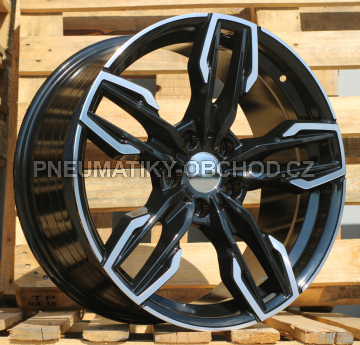 Alu kola Racing Line FE170, 19x8.5 5x120 ET38, černá + leštění