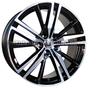 Alu kola Racing Line FE182, 17x7.5 5x108 ET45, černá + leštění