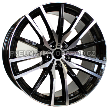 Alu kola Racing Line H0324, 22x10.5 5x112 ET43, černá + leštění (zátěžová)