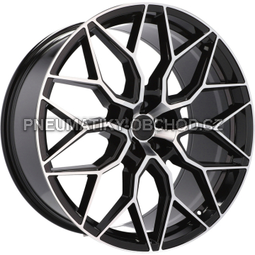 Alu kola Racing Line H4101, 19x8.5 5x112 ET40, černá + leštění