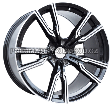 Alu kola Racing Line H5033, 21x9.5 5x112 ET37, černá + leštění (zátěžová)