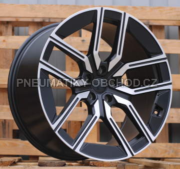 Alu kola Racing Line I5619, 20x8.5 5x112 ET25, Černá matná + leštění (zátěžová)