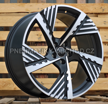 Alu kola Racing Line I5639, 22x9.5 5x112 ET36, Černá matná + leštění (zátěžová)