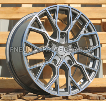 Alu kola Racing Line I5658, 18x8 5x160 ET48, šedivá + leštění (zátěžová)