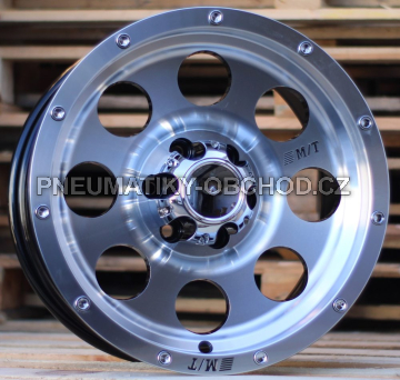 Alu kola Racing Line QC812, 16x8 6x114.3 ET, černá + leštění