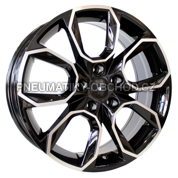 Alu kola Racing Line SK516, 17x7 5x112 ET45, černá + leštění