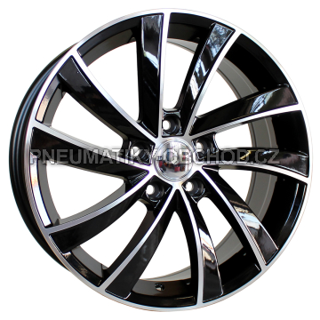 Alu kola Racing Line SK523, 18x7.5 5x112 ET51, černá + leštění