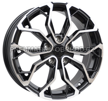 Alu kola Racing Line XF260, 17x7 5x114.3 ET43, černá + leštění