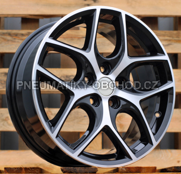 Alu kola Racing Line Y0058, 17x7 5x108 ET50, černá + leštění