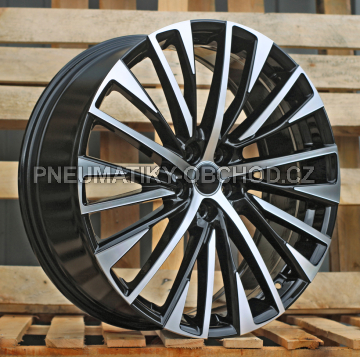 Alu kola Racing Line Y1118, 19x8 5x114.3 ET40, černá + leštění