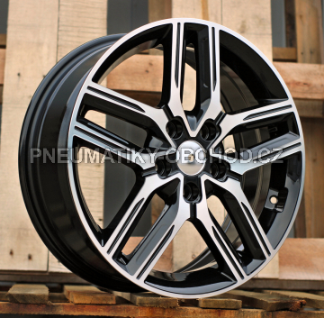 Alu kola Racing Line Y1227, 17x6.5 5x114.3 ET50, černá + leštění