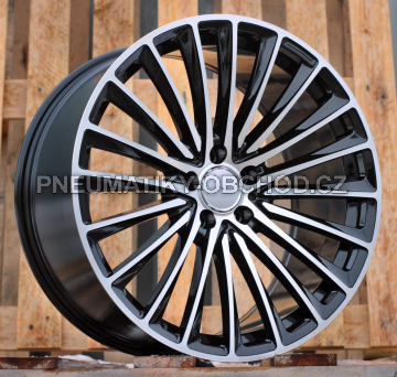 Alu kola Racing Line Y5909B, 20x8.5 5x112 ET34.5, černá + leštění (zátěžová)