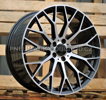 Alu kola Racing Line YS1180, 19x8.5 5x112 ET40, černá + leštění (zátěžová)