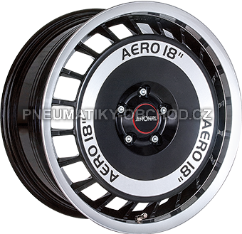 Alu kola RONAL R50 AERO, 16x7.5 5x100 ET38, černá lesklá + leštění