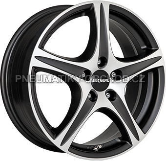 Alu kola RONAL R56, 16x6.5 5x114.3 ET40, černá matná + leštění