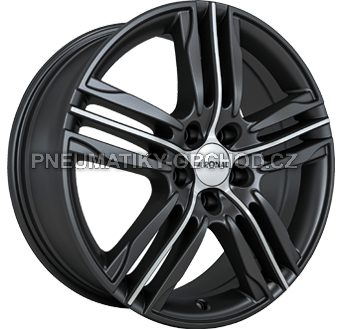 Alu kola RONAL R57, 17x7.5 5x108 ET45, černá matná + leštění (zátěžová)