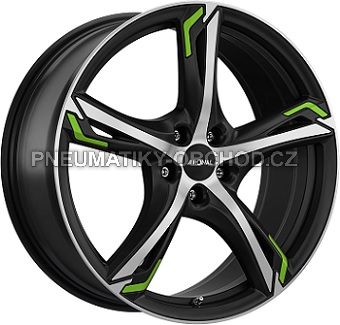 Alu kola RONAL R62 GREEN, 17x7.5 5x114.3 ET40, černá matná + leštění (zátěžová)