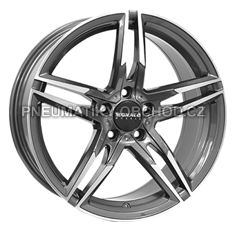 Alu kola MONACO WHEELS GP1, 18x8 5x120 ET35, šedivá + leštění