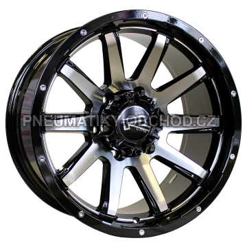 Alu kola Racing Line A1302, 17x9 6x139.7 ET, černá + leštění