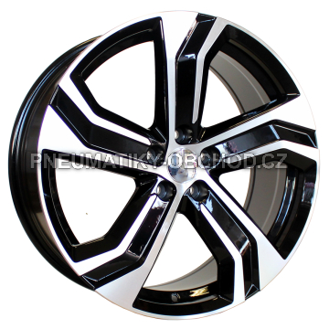 Alu kola Racing Line B0143, 19x8 5x108 ET42.5, černá + leštění