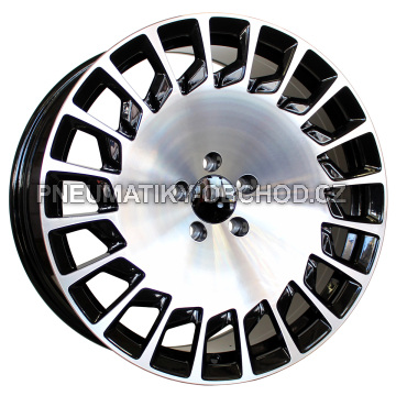 Alu kola Racing Line B1464, 19x9.5 5x112 ET35, černá + leštění