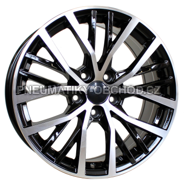 Alu kola Racing Line BK952, 17x7.5 5x112 ET45, černá + leštění