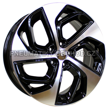 Alu kola Racing Line B1278, 17x7 5x114.3 ET51, černá + leštění