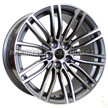 Alu kola Racing Line B1318, 19x9.5 5x120 ET38, šedivá + leštění