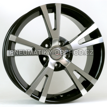 Alu kola Racing Line E711, 18x8 5x114.3 ET38, černá + leštění