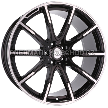 Alu kola Racing Line FE236, 21x11 5x112 ET49, černá + leštění