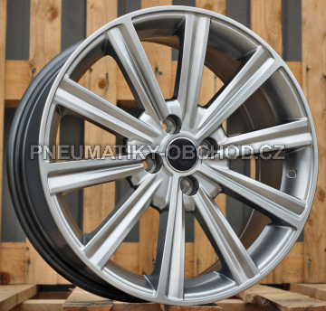 Alu kola Racing Line L1280, 17x7 4x100 ET40, Titanová metalíza