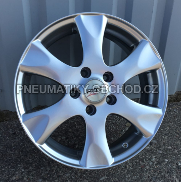 Alu kola Racing Line LU367, 15x6 5x105 ET39, Titanová metalíza